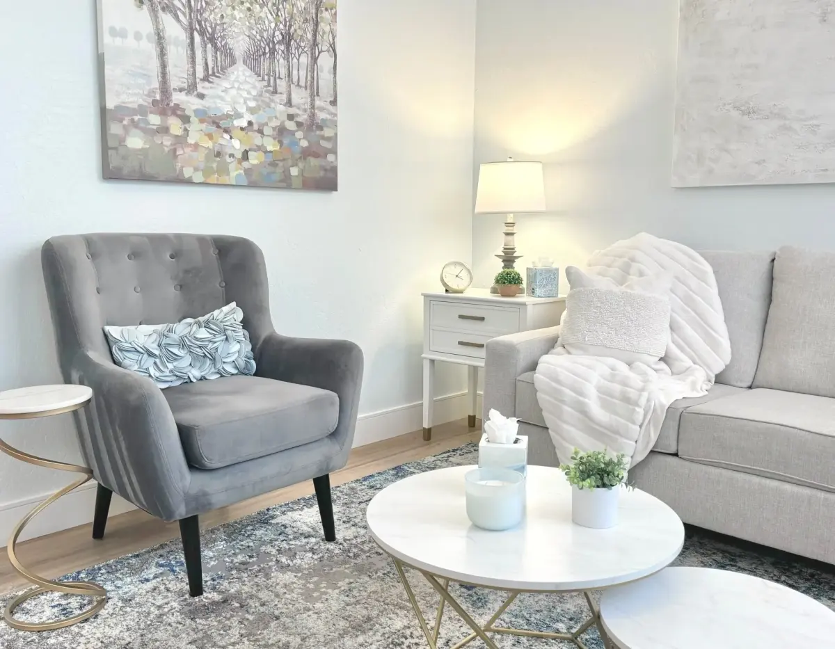 Comfortable therapy room at Spectrum Counseling in Gilbert Arizona
